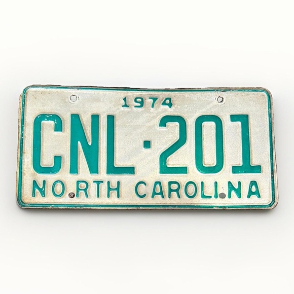 Other - 1974 North Carolina License Plate # CNL - 201